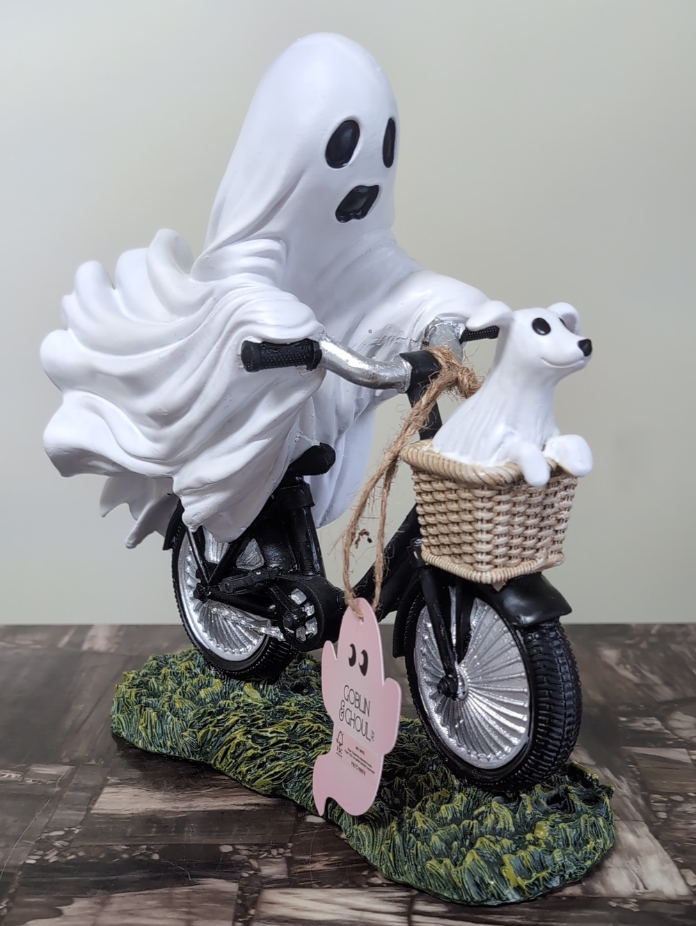 Viral 🎥 Goblin & Ghoul Ghost Riding Bike Tabletop Figurine Halloween Decor